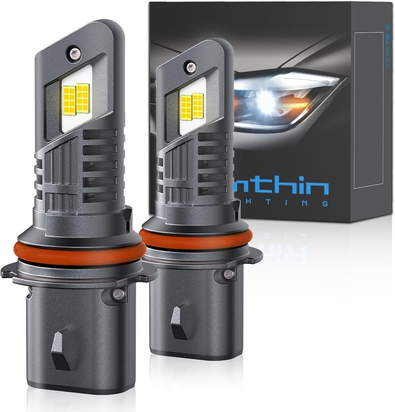 rimthin 9007 Light Bulbs, 6000K Cool White Fog Light, 1:1 Mini Size, IP67 Waterproof (Pack of 2) - Image 1